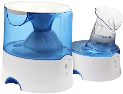 Blue and White Warm Mist Steam Inhaler