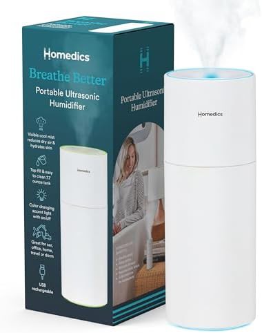 Matte White Portable Mini Cool Mist Humidifier