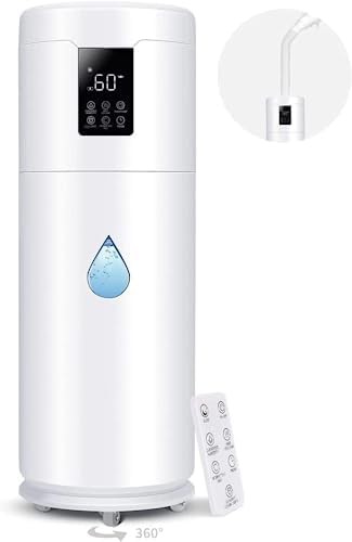 Whole house tower humidifier with extension nozzle