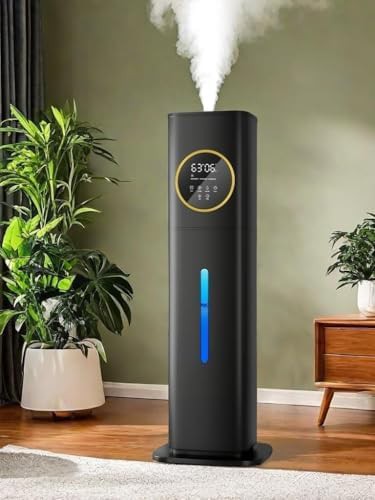Black tower humidifier for large rooms