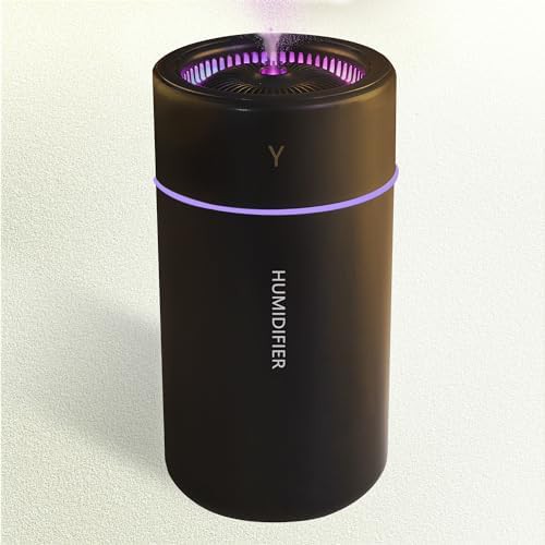 Black portable mini cool mist humidifier