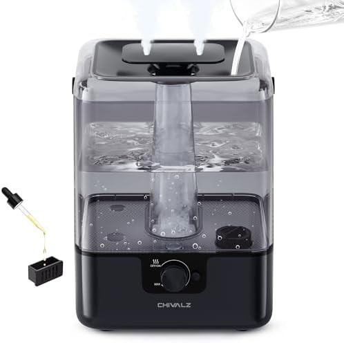 Black large room 6L top fill humidifier