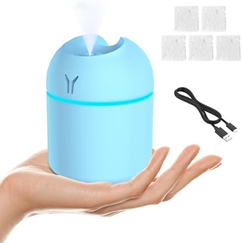 Blue mini travel cool mist humidifier