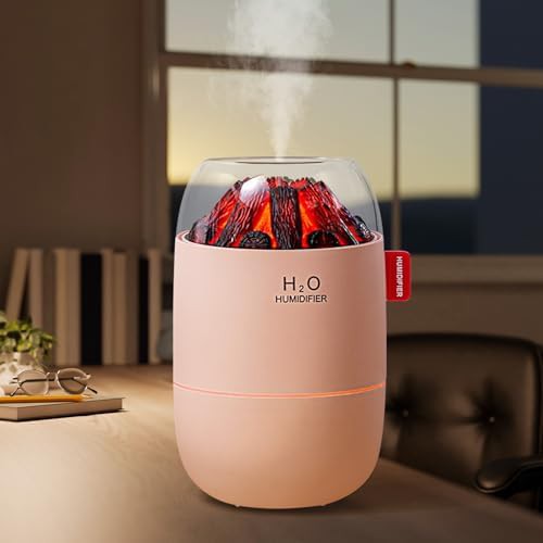 Portable night light humidifier pink 280ml