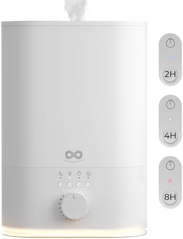 Ultra Quiet 6L Top Fill Humidifier with Night Light