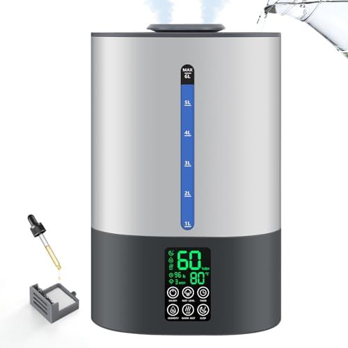 Ultrasonic warm and cool mist 6L humidifier